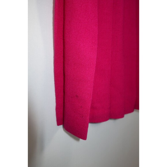 Pink Scottish Kilt Women's Size 12 Wool Mini Leather Buckles Crepe Punk Pleats - Picture 8 of 12